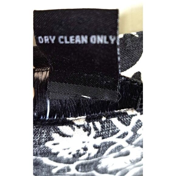 Carole Little Woman 1X Linen Button Up V-Neck Mandarin Collar 3/4 Sleeve Top - Picture 9 of 9